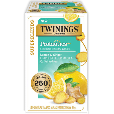 TWININGS PROBIOTC LEMON GINGR [18 ea]