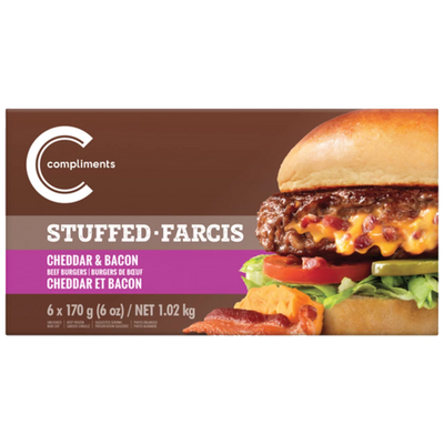 COMP CHDR & BACON BURGERS [680 g]
