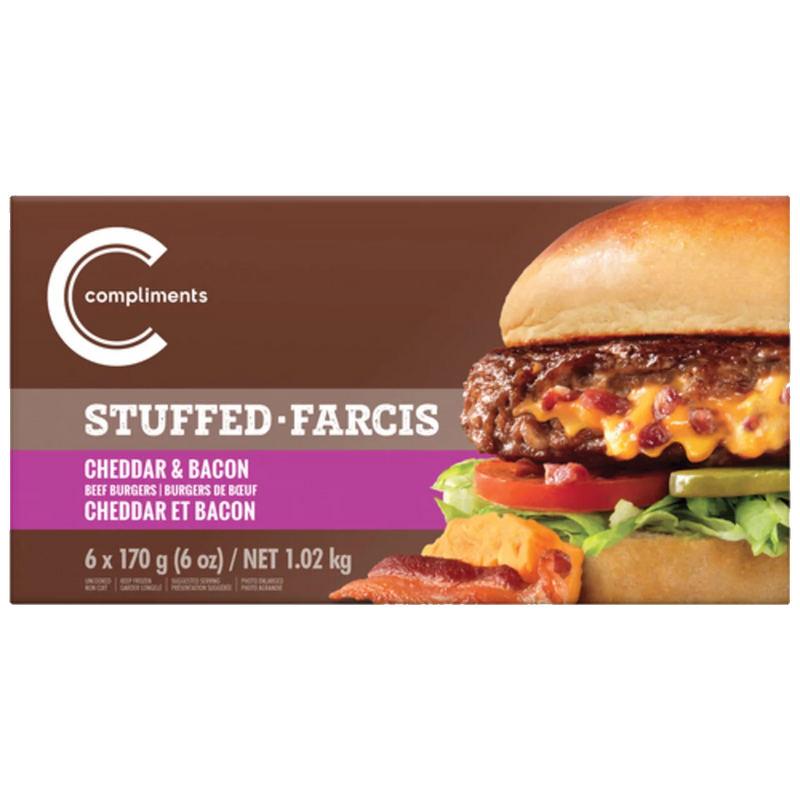 COMP CHDR & BACON BURGERS [680 g]
